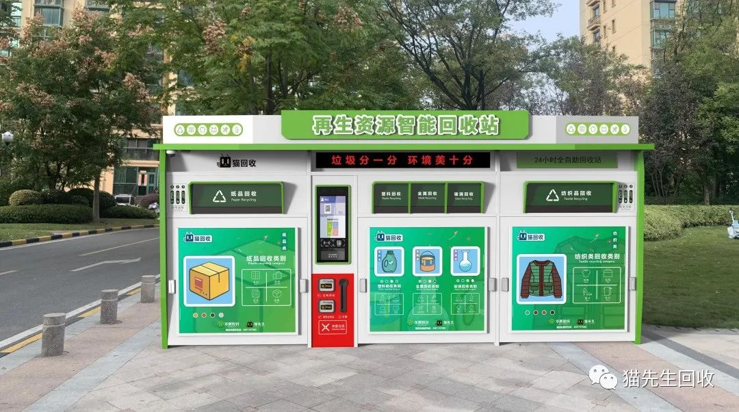 貓先生智能再生資源回收站，環(huán)保驛站，垃圾分類設(shè)備廠家