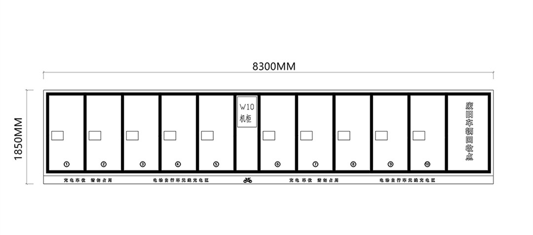無(wú)線充電樁，一拖十，電動(dòng)自行車充電樁，電動(dòng)兩輪車無(wú)線充電
