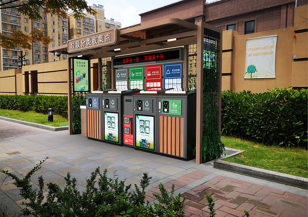 貓先生智能垃圾分類房，定時定點垃圾收集站 ，垃圾房生產(chǎn)廠家